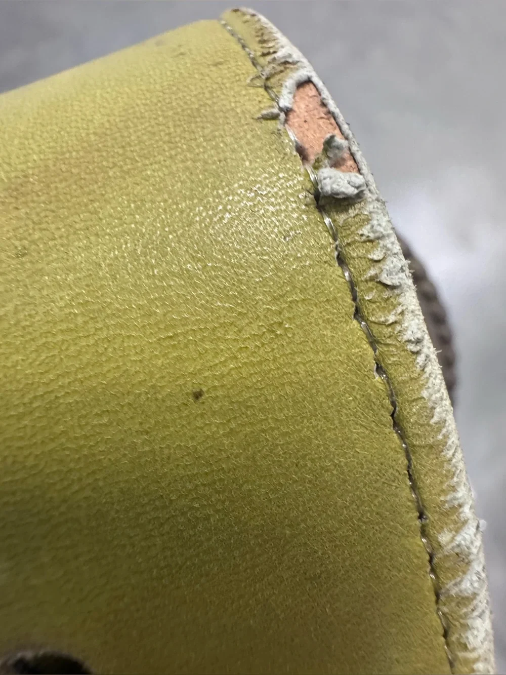 Vintage Alden‎ Howard Women’s Boho Stylish Green and Yellow Leather Belt Size S